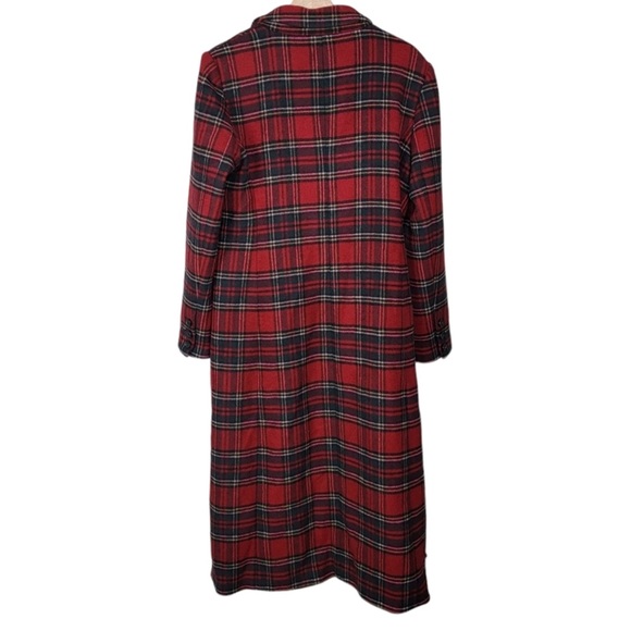 Beautiful 70% wool Reformation Middlebury long plaid coat, size Large - Picture 11 of 11